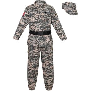 Army Costume for Kids Military Soldier Dress Up Role Play Set