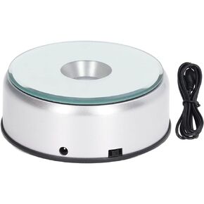 Tomotato Rotating Display Stand, 360 Degree LED Light Display Base with USB Cable Display Turner Platform for Tumbler Cup Bowl Crystal Photo Cube Glass Art
