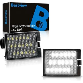 Bestview LED License Plate Lights Tag Lamp Assembly for 2014-2020 Dodge Durango Pickup Truck, Rear License Plate Lamp 6000K White,Pack of 2