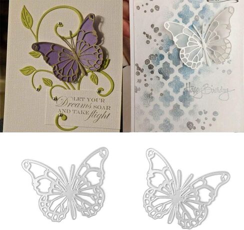 فراشة اليعسوب قطع يموت الإستنسل DIY بها بنفسك سكرابوكينغ ديكور النقش ألبوم بطاقة بريدية صنع ورقة كرافت 2 قطعة in Kuwait