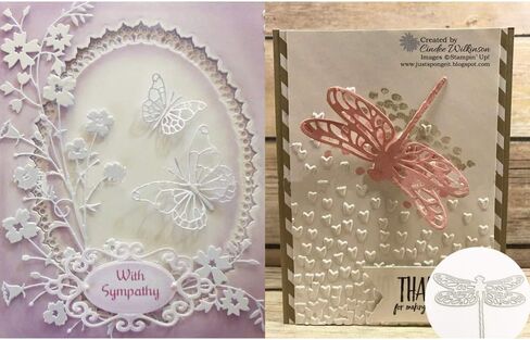 فراشة اليعسوب قطع يموت الإستنسل DIY بها بنفسك سكرابوكينغ ديكور النقش ألبوم بطاقة بريدية صنع ورقة كرافت 2 قطعة in Kuwait