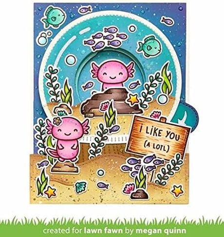قوالب قطع العشب المخصصة للحرف اليدوية من Lawn Fawn LF2465 I Like You (A Lotl). in Saudi Arabia