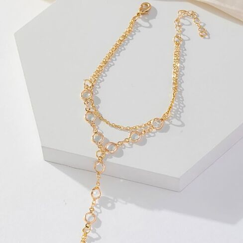 Hand Chain Bracelet Ring Bracelet Butterfly Finger Ring for Women Girls Rhinestone Hand Chain Ring Bracelets for Women Trendy Stuff in Saudi Arabia