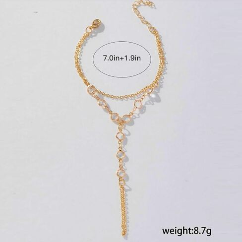 Hand Chain Bracelet Ring Bracelet Butterfly Finger Ring for Women Girls Rhinestone Hand Chain Ring Bracelets for Women Trendy Stuff in Saudi Arabia