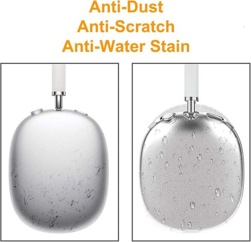 Valkit متوافق مع غطاء حافظة Airpods Max، غطاء سماعات رأس واقي ناعم من مادة TPU وغطاء كامل مقاوم للصدمات لهاتف Airpods Max - شفاف in Kuwait