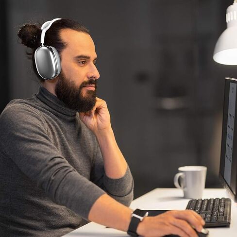 Valkit متوافق مع غطاء حافظة Airpods Max، غطاء سماعات رأس واقي ناعم من مادة TPU وغطاء كامل مقاوم للصدمات لهاتف Airpods Max - شفاف in Kuwait