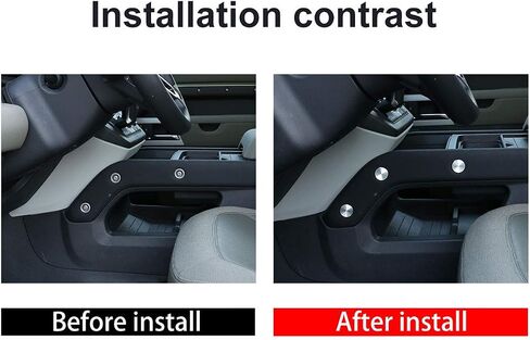 YIWANG Carbon Fiber Car Interior Accessories Gear Console Side Strip Cover Trim for Land Rover Defender 90 110 2020-2022 Replacement Parts (8pcs Screw Protective Cover-Red) in Saudi Arabia