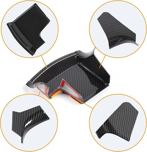 JeCar Interior Accessories Center Console Gear Shift Front Storage Trim Panel for 2011-2020 Dodge Charger, Carbon Fiber, 4PCs in Saudi Arabia