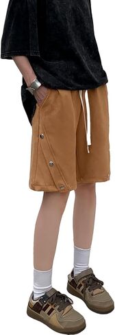 Women Summer Casual Shorts Faux Suede Short Pants Elastic Waist Drawstring Hiking Bermuda Cargo Shorts in Saudi Arabia