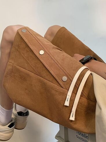 Women Summer Casual Shorts Faux Suede Short Pants Elastic Waist Drawstring Hiking Bermuda Cargo Shorts in Saudi Arabia