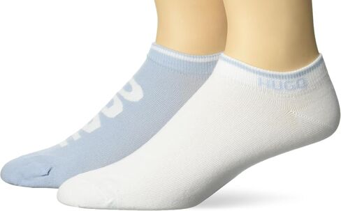 HUGO Men's 2-Pack Logo Combed Cotton Ankle Socks in Saudi Arabia