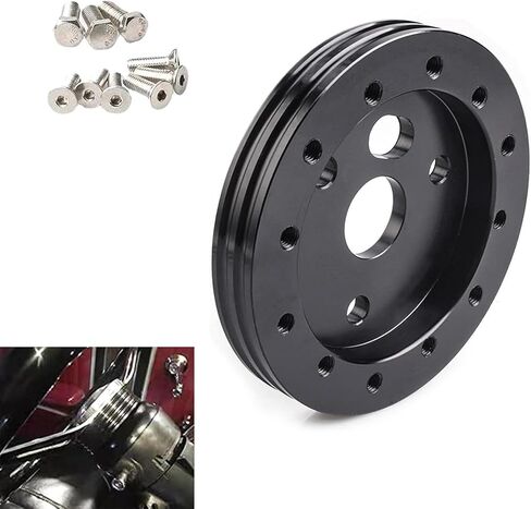 1 PC Car Steering Wheel Base Connector Conversion Gasket, 0.5" 6-hole to 3-hole Modified Steering Wheel Quick Release Boss Kit, Steering Wheel Hub Adapter, Compatible with Most Cars (Black) in Kuwait
