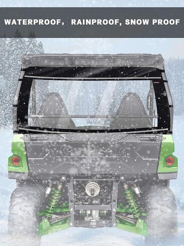 زجاج أمامي خلفي ناعم لـ KAWASAKI Teryx - مقاوم للغبار والمطر والهواء البارد - مثالي لمالكي KAWASAKI TERYX 4 800 - يناسب موديلات TERYX 4 800 2013-2023 in Kuwait