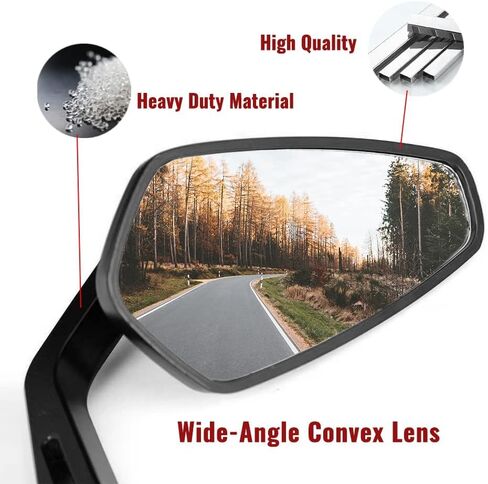 7/8" Bar End Mirror for Motorcycle Rear View - Round Dual Sport Mirrors, Adjustable Aftermarket Parts Compatible with Honda Grom, Yamaha, Suzuki, Kawasaki, Harley, Cafe Racer, Rizoma, crg in Saudi Arabia