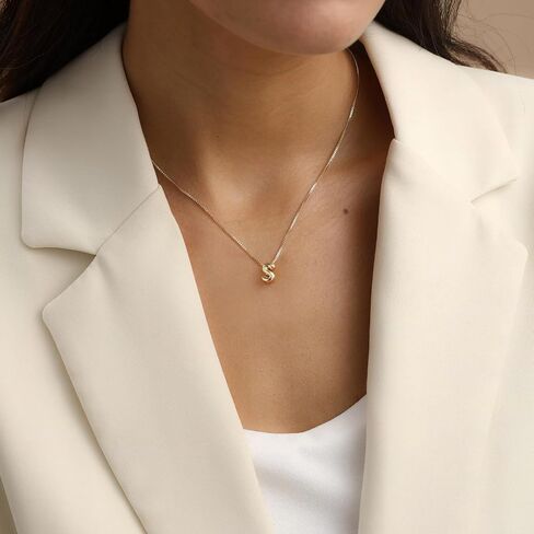 Gold Necklace for Women Gifts for Teen Girls 14K Gold Plated Adjustable Initial A-Z Charm Necklace Mothers Day Gifts for Mom Birthday Gifts for Her Daughter Girlfriend Jewelry in Saudi Arabia