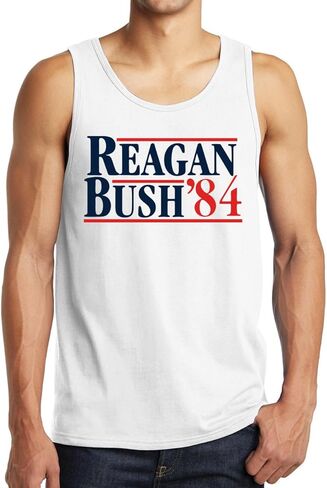 Reagan Bush 1984 Republican Presidential Election GOP Adult Tank Tops in Kuwait