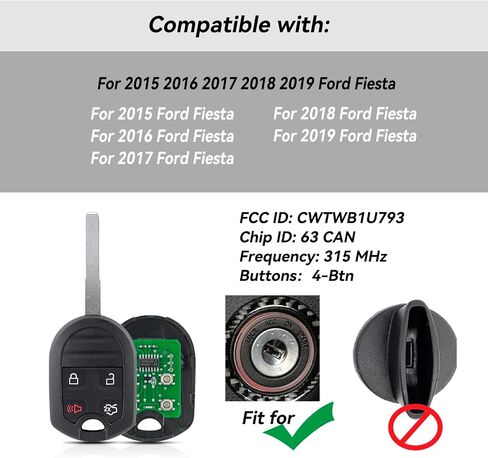 3 Buttons Remote Key Fob Replacement for Ford F-150 2011 2012 2013 2014 F-250 F-350 Edge Explorer Ford Fusion Ford Flex 2011-2019 / Ford Ranger 2011 Keyless Entry Remote CWTWB1U793 / OUC6000022 in Saudi Arabia
