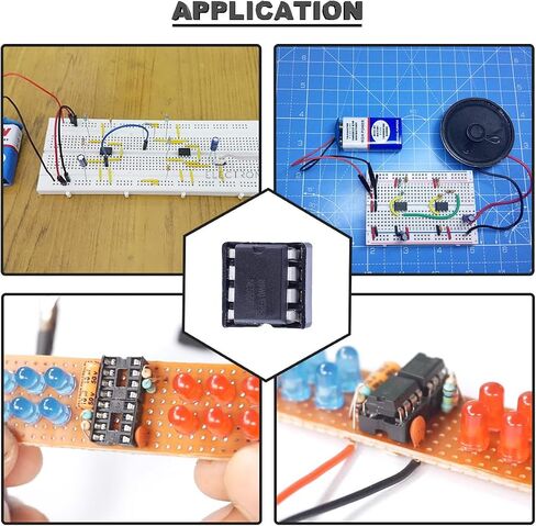50 قطعة NE555P مؤقت دقيق واحد NE555 IC مولد نبضات ثنائي القطب DIP-8 + 50 قطعة مقبس IC DIP-C لمشاريع الدوائر الإلكترونية ذاتية الصنع in Saudi Arabia