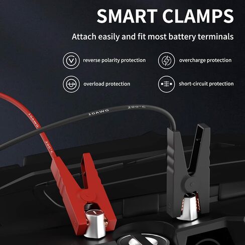 12V Alligator Clips to EC5 Connector Car Jumper Cable for Portable Smart Jumper Starter Clamps,Replacement 12V Car Portable Battery Jumper Starter Cable in Saudi Arabia