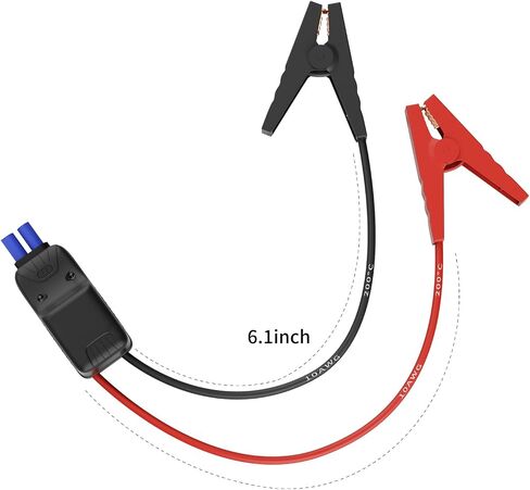 12V Alligator Clips to EC5 Connector Car Jumper Cable for Portable Smart Jumper Starter Clamps,Replacement 12V Car Portable Battery Jumper Starter Cable in Saudi Arabia