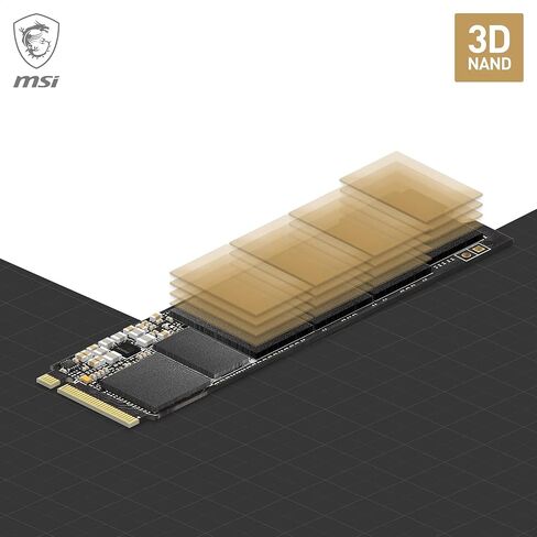 MSI SPATIUM M371 NVMe M.2 1TB - PCIe 3x4 NVMe M.2 Internal Solid State Drive, 2350MB/s Read & 1700MB/s Write, 3D NAND, Built-in Data Security, Center - 5 Year Warranty (210 TBW) in Saudi Arabia