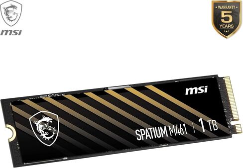 MSI SPATIUM M371 NVMe M.2 1TB - PCIe 3x4 NVMe M.2 Internal Solid State Drive, 2350MB/s Read & 1700MB/s Write, 3D NAND, Built-in Data Security, Center - 5 Year Warranty (210 TBW) in Saudi Arabia