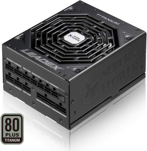 Super Flower Leadex Titanium 850W 80+ Titanium, ECO Fanless & Silent Mode, Full Modular Power Supply, Dual Ball Bearing Fan, 10 Year Warranty. SF-850F14HT in Saudi Arabia