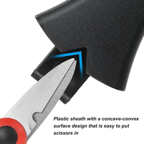 PATIKIL Fishing Scissors, 2 Pack Non-Slip Serrated Edge Scissor Braided Line Cutter Braid Scissors Fishing Snips with Plastic Shell Sheath for Fishing Trimming, Blue, Black in Saudi Arabia