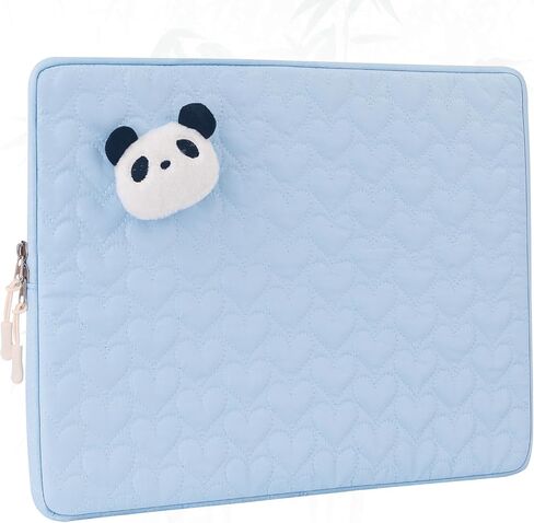 Puffy Laptop Sleeve for Women, Cute Panda Laptop Carrying Case Compatible with 15.6 HP, Dell, Lenovo, Acer, Asus in Saudi Arabia