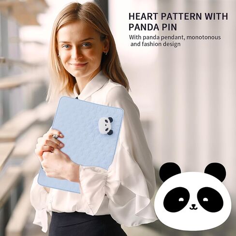Puffy Laptop Sleeve for Women, Cute Panda Laptop Carrying Case Compatible with 15.6 HP, Dell, Lenovo, Acer, Asus in Saudi Arabia
