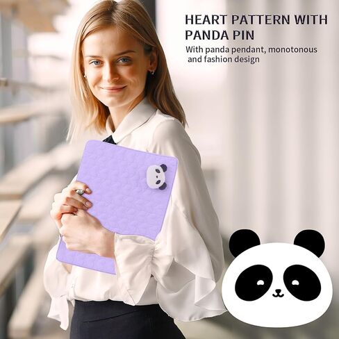 Puffy Laptop Sleeve for Women, Cute Panda Laptop Carrying Case Compatible with 15.6 HP, Dell, Lenovo, Acer, Asus in Saudi Arabia
