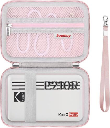 Hard Carrying Case for Kodak Mini 2 Retro 4PASS Portable Photo Printer, Instant Printer Travel Storage Holder with Zipper Mesh Pocket for USB Cable and Other Accessories, Blue in Kuwait