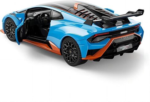 RASTAR 64300 1/32 Lamborghini Pull Back لعبة سيارة معدنية - مرخصة رسميًا من Lamborghini Huracan STO نموذج سيارة للعب والعرض - هدية مثالية للأطفال - أزرق in Kuwait