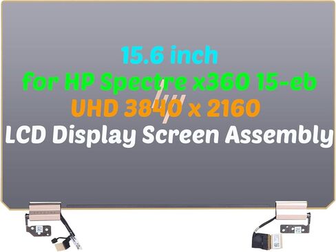 استبدال محول الأرقام بشاشة تعمل باللمس شاشة LCD كاملة المفصلة لـ HP Spectre X360 15-EB 15-EB0073TX 15-EB0081NR 15-EB0083NR 15-EB1043DX L97633-001 (إصدار كابل UHD، 15.6 بوصة، بني) in Kuwait