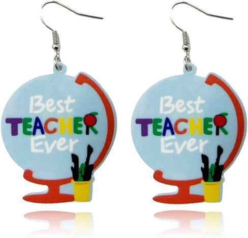 Back-To-School Earrings Pencil Earrings Book Earrings Globe Earrings Fun Teacher Earrings Back To School Gift in Saudi Arabia
