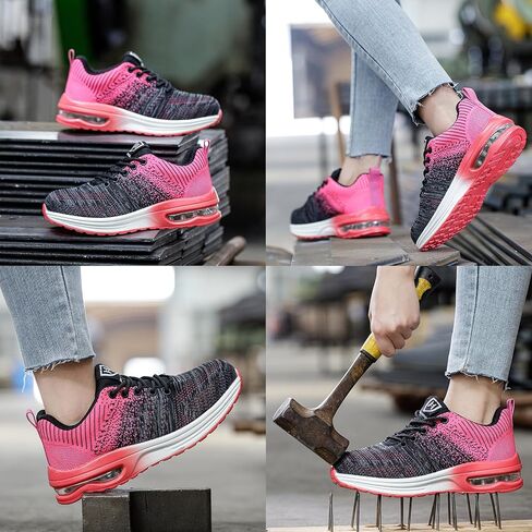 Steel Toe Shoes for Men Women Lightweight Comfortable Work Shoes Indestructible Slip Resistant Safety Shoes with Air Cushion in Saudi Arabia