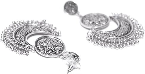 Jewellery Summer Special Stylish Oxidised Afghani Tribal Fancy Party Wear Earrings for Girls and Women in Saudi Arabia