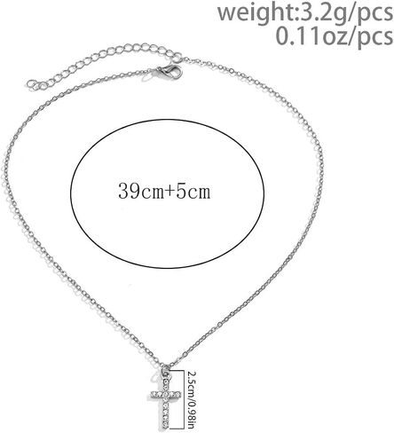 Cross Necklace for Women Cross Pendant Necklaces Simple Tiny Necklace Anniversary Birthday Christmas Gifts for Women Girls in Saudi Arabia