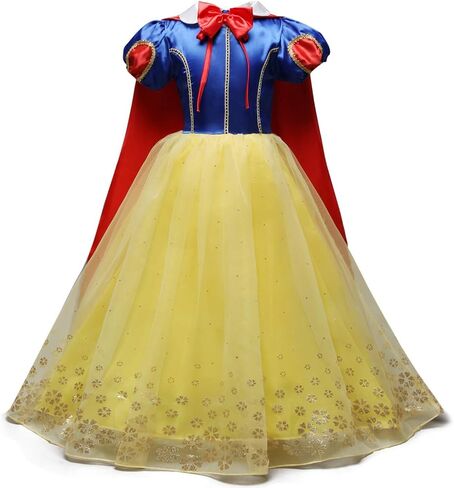 Girls Snow White Princess Costume Birthday Halloween Christmas Party Cosplay Fancy Dress Up Outfits w/Accessories in Saudi Arabia