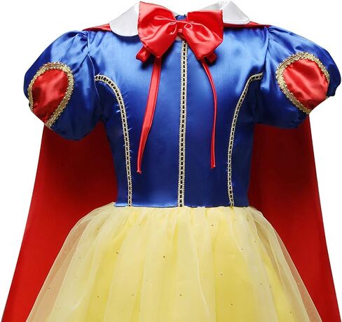 Girls Snow White Princess Costume Birthday Halloween Christmas Party Cosplay Fancy Dress Up Outfits w/Accessories in Saudi Arabia