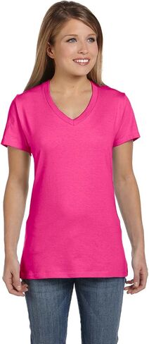 Hanes Women’s Perfect-T Short Sleeve V-Neck T-Shirt in Kuwait