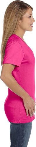 Hanes Women’s Perfect-T Short Sleeve V-Neck T-Shirt in Kuwait