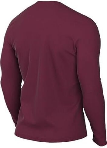 Nike Men's Team Legend Long Sleeve Tee Shirt (Medium, Maroon) in Saudi Arabia