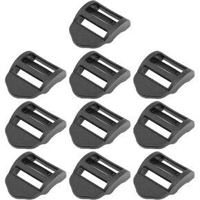 SEWACC 50pcs Adjustable Buckles for Straps Lock Ladder Slide Buckle Adjuster for Backpack Webbing Strap Buckles Plastic Ladder Slider Buckles