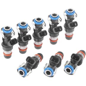 8pcs 4 Holes Fuel Injectors For Cadillac Escalade Chevy Silverado Suburban Tahoe Express Avalanche GMC Savana Sierra Yukon XL 1500 2500 3500 4.8L 5.3L 6.0L 2003 2004 2005 2006, 17113553 FJ315 17113698
