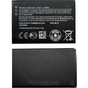 BV-6A Replacement battery for Nokia 2720 flip,8110 4G,Rechargeable 0 Cycle Battery Compatible with Nokia TA-1059 TA-1048 TA-1067 TA-1071 TA-1295 2720V flip 2017 Series 2060 3060 5250 Series