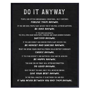 Inspirational Quotes Wall Decor for Men - Black Office Wall Decor - Motivational poster - Motivational Wall Art - Office Wall Art & Decor - positive Sayings - Do It Poster 8x10 Yellowbird Art & Design