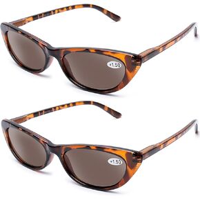 AQWANO Blue Light Blocking Reading Glasses - 4 Pack Computer Readers Anti Glare Eyestrain for Women Cat Eye Stylish Designer Eyeglasses, 2.5