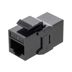 NavePoint CAT6A UTP Inline Keystone Coupler, 25 pack, Black