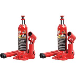 رافعة زجاجة ملحومة هيدروليكية تورين T90203B من BIG RED، سعة 2 طن (4000 رطل)، أحمر